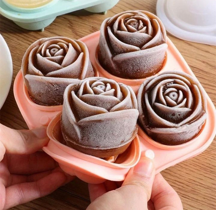 3D Rose Silicone Ice mould with Lid