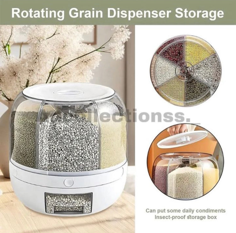 10kg Rotating Food Cereal Grains Dispenser