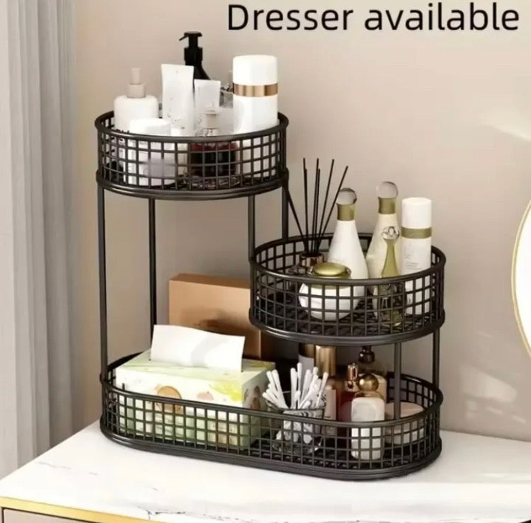 Large Capacity Iron Fruit Basket / Vanity Organizer