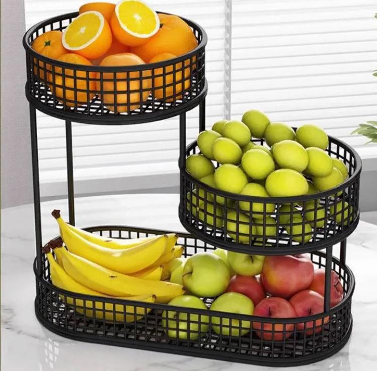 Large Capacity Iron Fruit Basket / Vanity Organizer