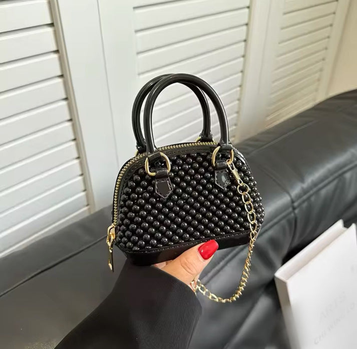 Mini crossbody Fibre Bags for Girls with Long Chain