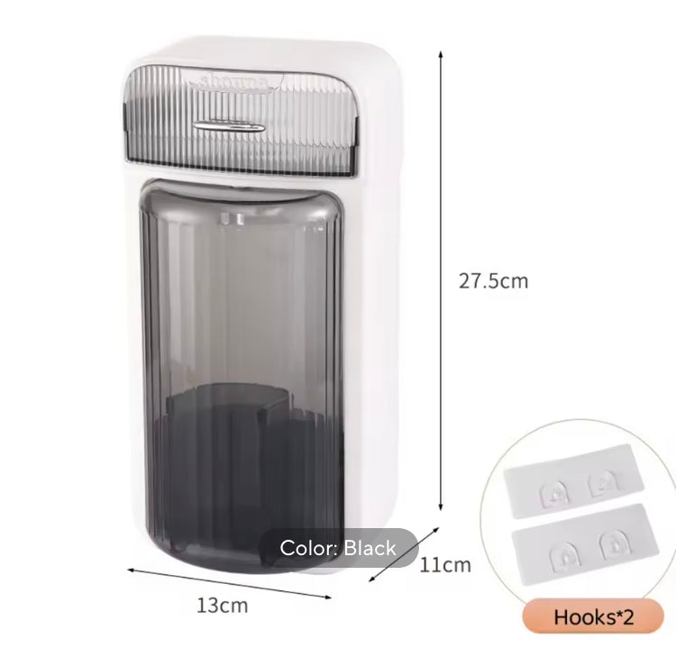 Wall Mounted Rotating Flip Makeup Brushes Holder with Drawer