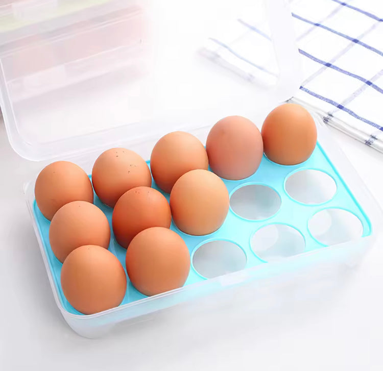 15 Pcs Egg Storage Box Tray with Lid