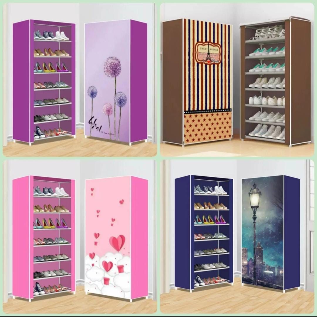 8 Layers Dustrproof Shoes Rack Non-Woven Shoes Storage Organizer