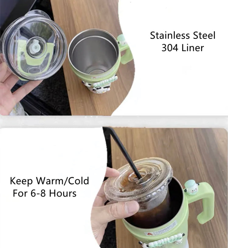 40oz/1200ML Stainless Steel Tumbler Mug with Handle