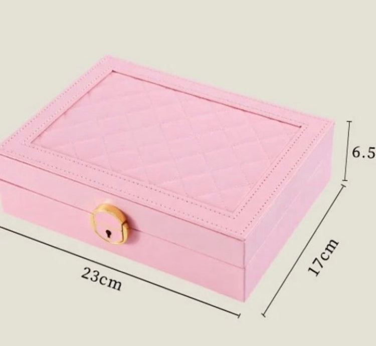 Jewellery Organizer Box with Necklace Hooks, Ring & Bracelet Storage