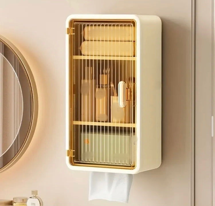Multipurpose Bathroom Wall Cabinet with Tissue Holder