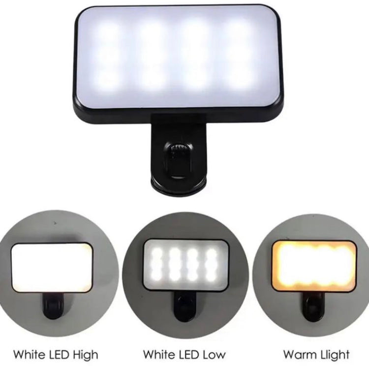 3 Modes Portable Mini Selfie Fill Light Rechargeable Adjustable Brightness