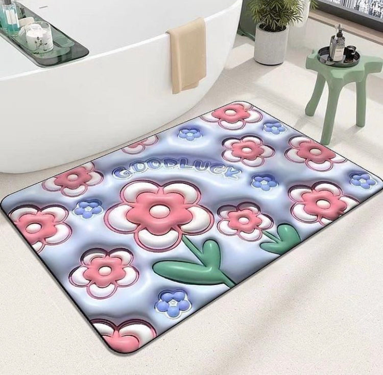 3D Super Absorbent Anti-Slip Home Bathroom Matt