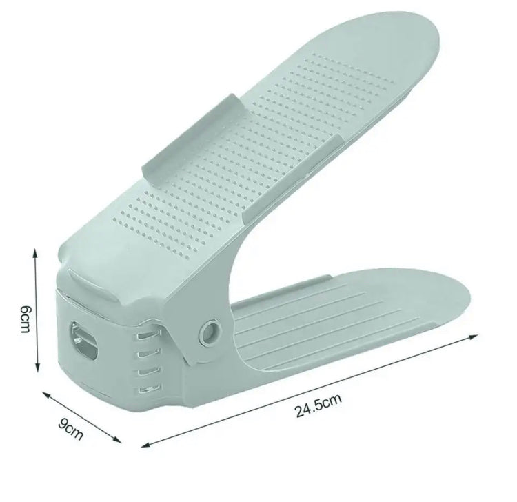 2 Pcs Double Layer Space Saving Shoe Storage Organizer