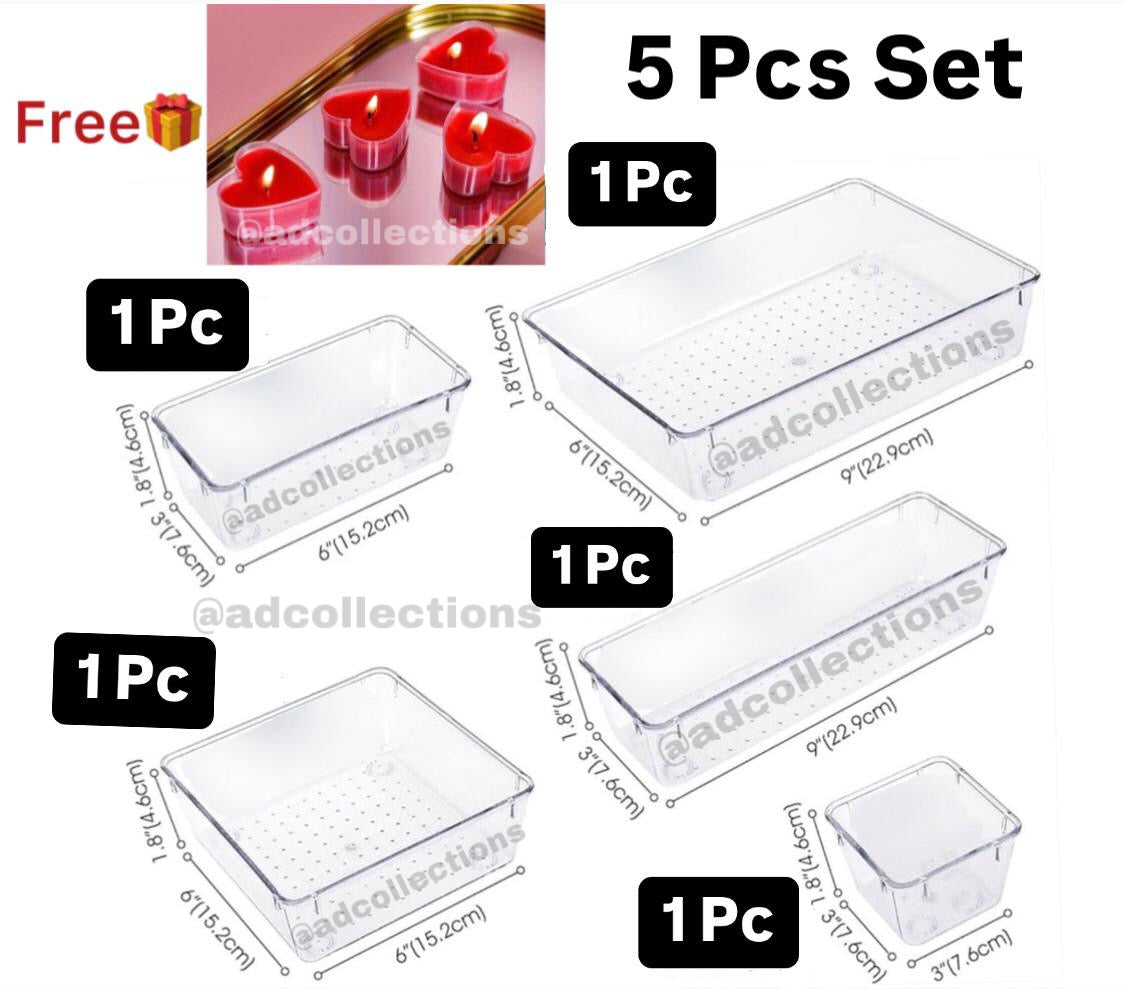 Acrylic Storage Cosmetics Drawer Organizer Boxes