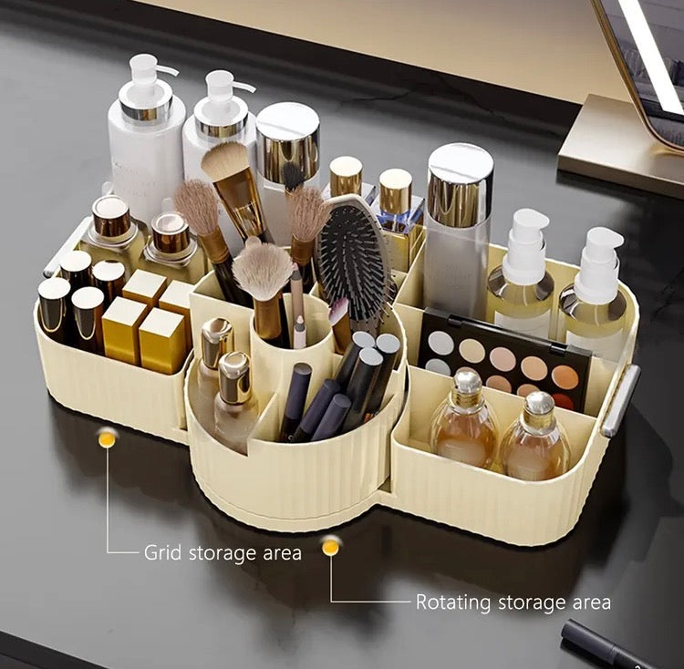 Large Capacity Organizer with Rotating Brushes Holder