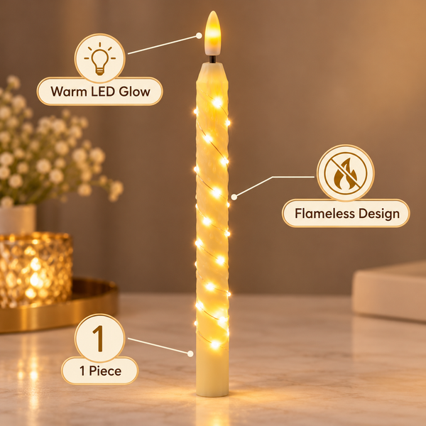 Warm Fairy Light LED Candle