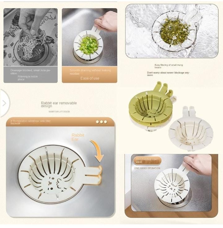 2 Pcs Set of Leftovers Sink Drainer Basket