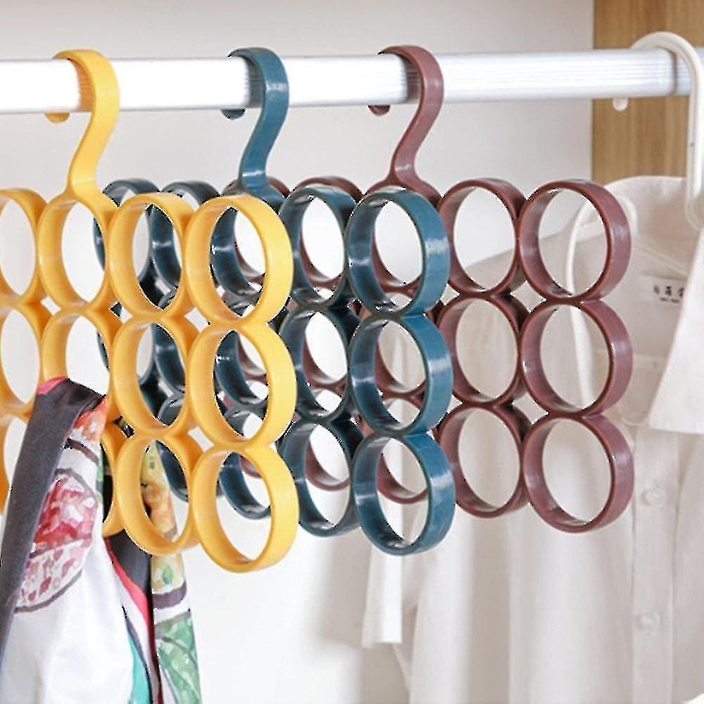 Multi-functional Scarf Storage Hanger With 15 Rings Circle Hanger Wardrobe Storage Hanger