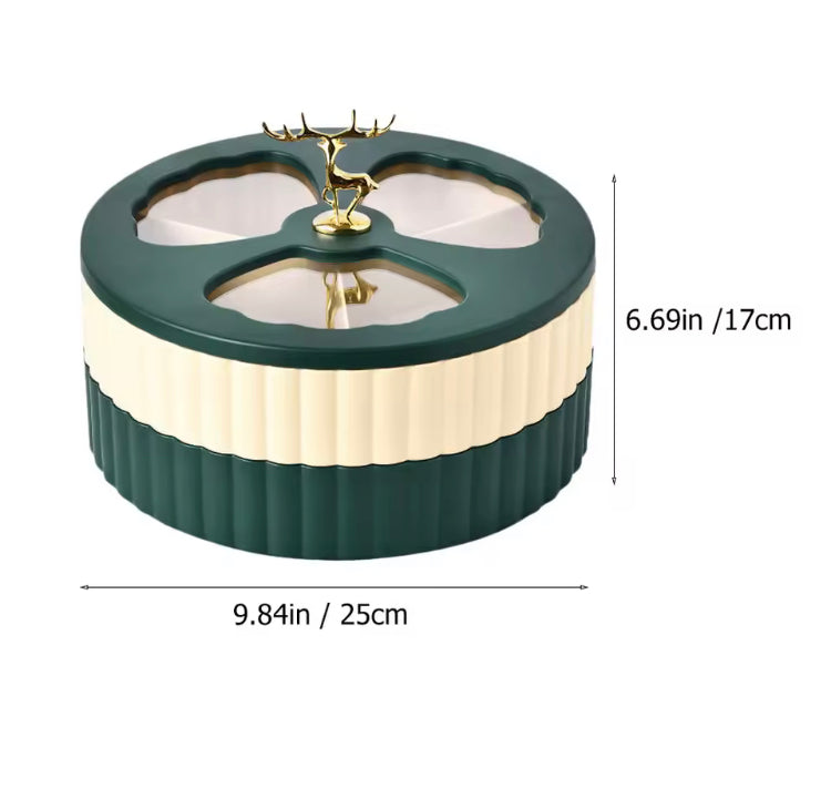 Double Layer Dry Fruits Snacks Chocolates Candy Storage Box