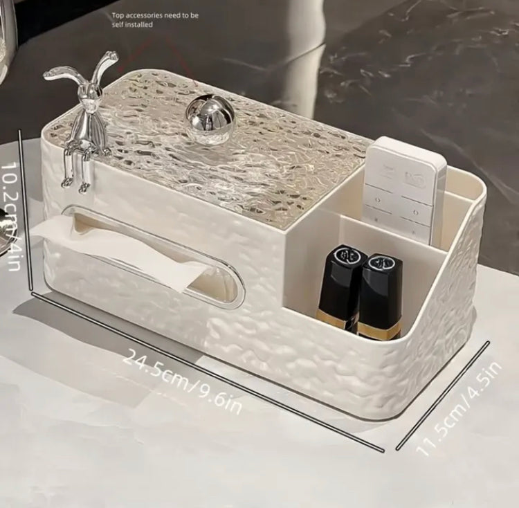 Glam Tissue Box with Storage Holder