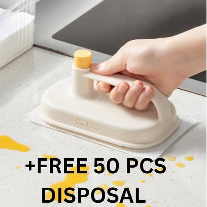 50 Pcs Cloth Handfree Cleaning Brush for Kitchen Household
