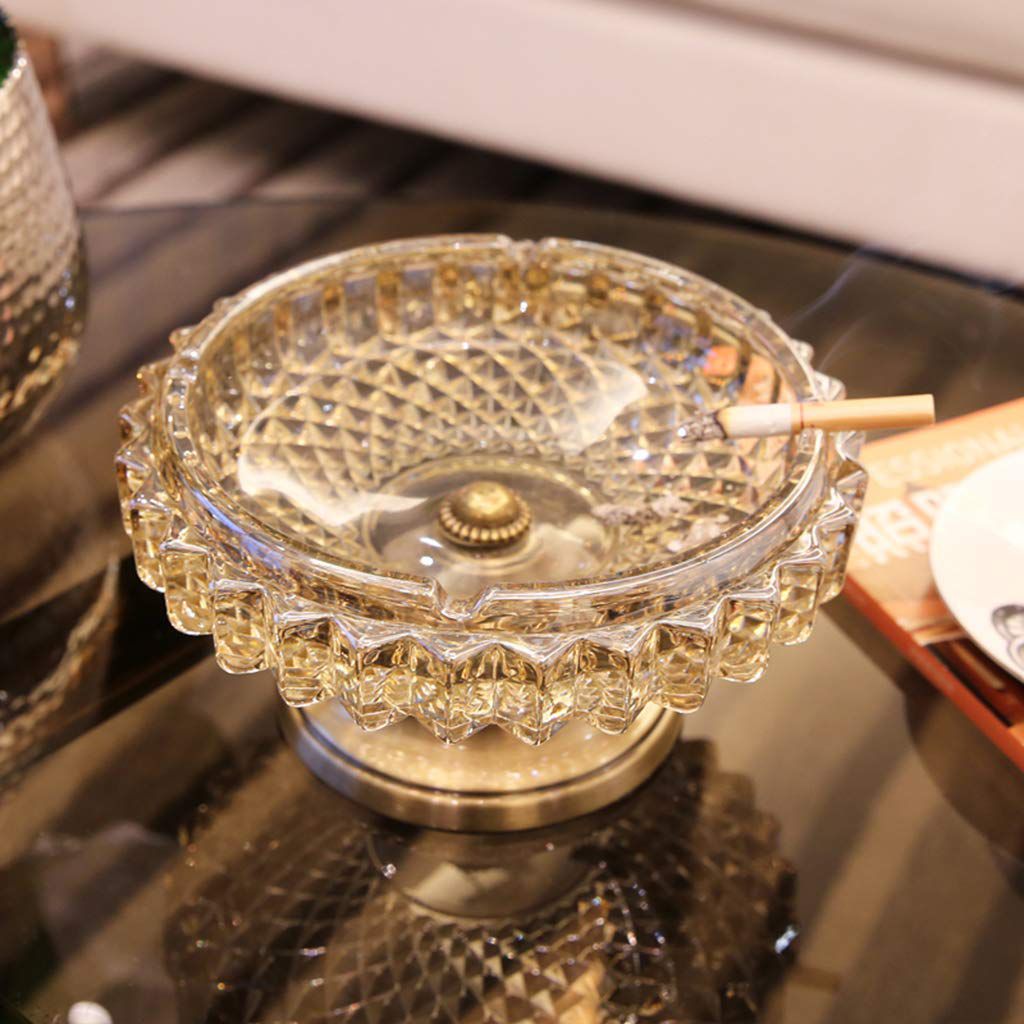Metal Glass Antique Candy Bowl / Ashtray