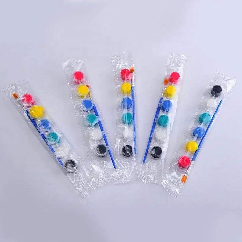 6 Colours Acrylic Paint High Quality Non-toxic for Kids (12 Stripes)