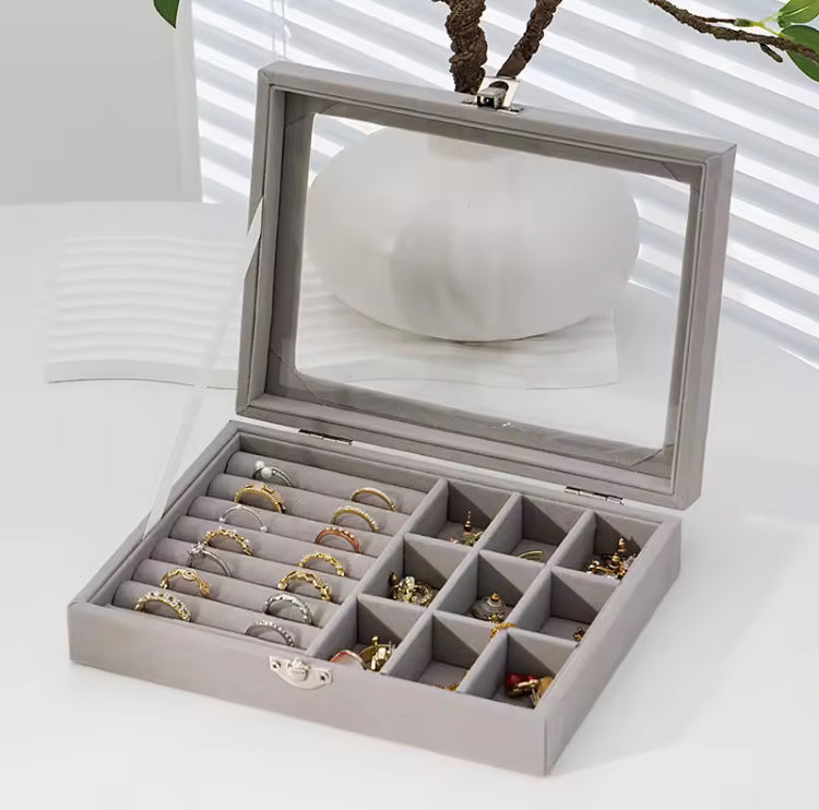 Portable Velvet Jewellery Ring Jewellery Display Organizer