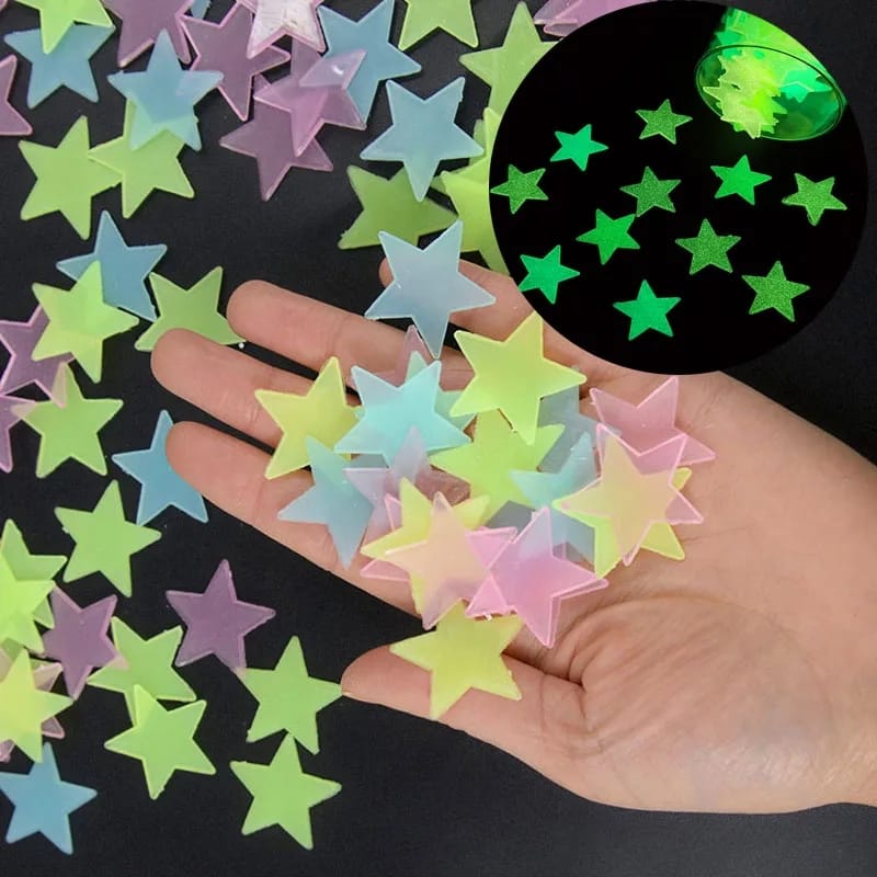 100 Pcs Stick on Glowing Stars in the Dark