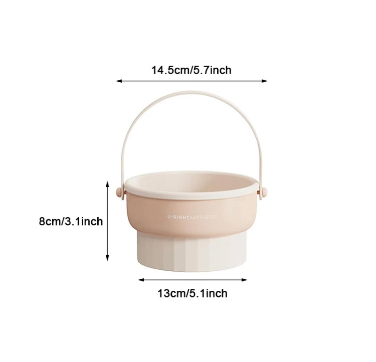 2 in 1 Makeup Brush Cleaning Dry Basket Silicone & Brushes Storage Organizer (Box Packaging)