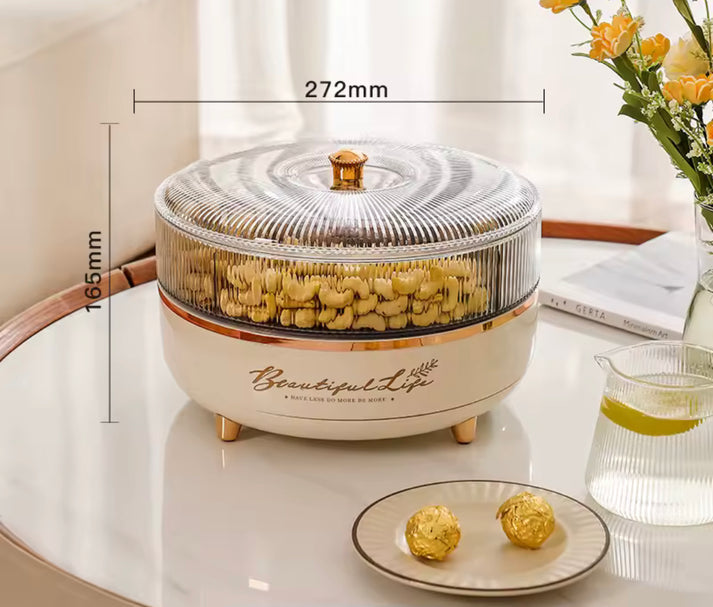 Double Layer Rotating Dryfruit Storage Box
