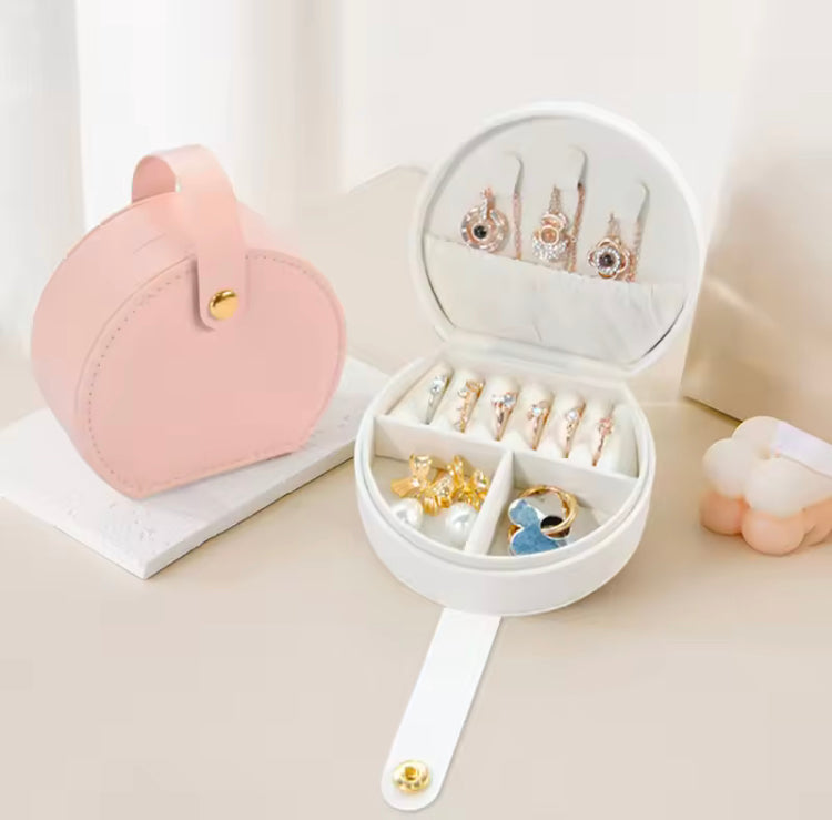 PU Leather Jewellery Case with Button Handle
