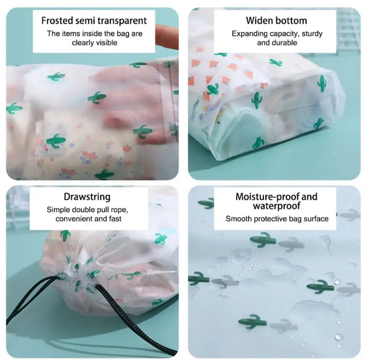 4 Pcs Daisy Dustproof Storage Bags Waterproof Travel Portable