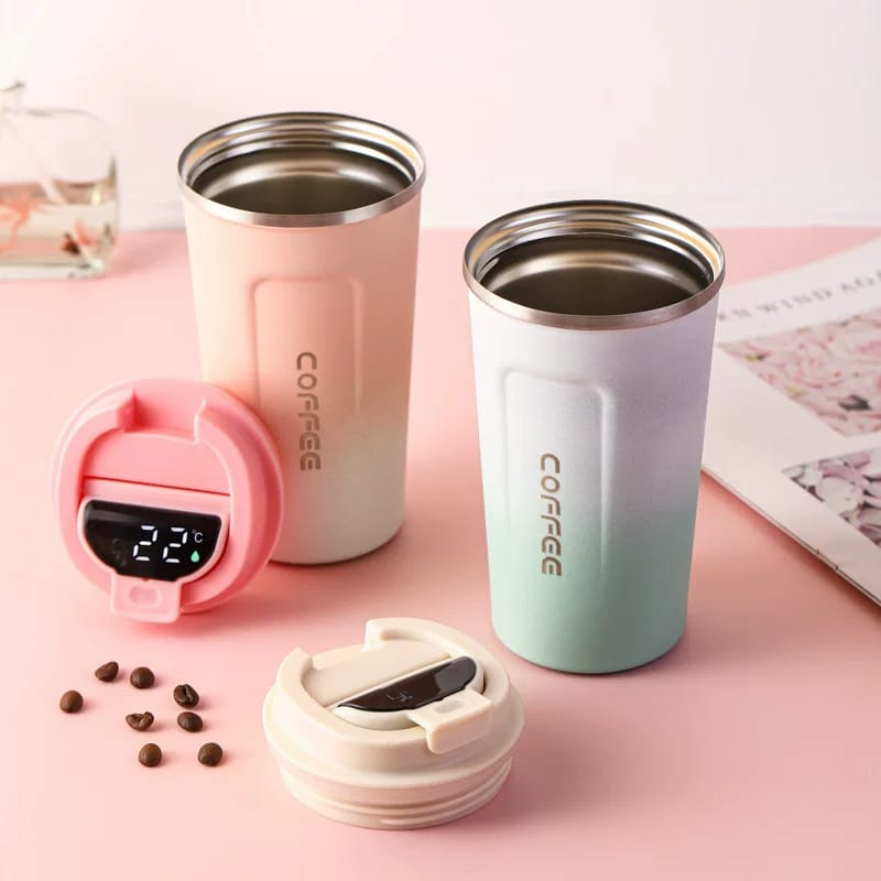 510ml Stainless Steel Insulated Double Shaded Coffee Mug with LED Temperature