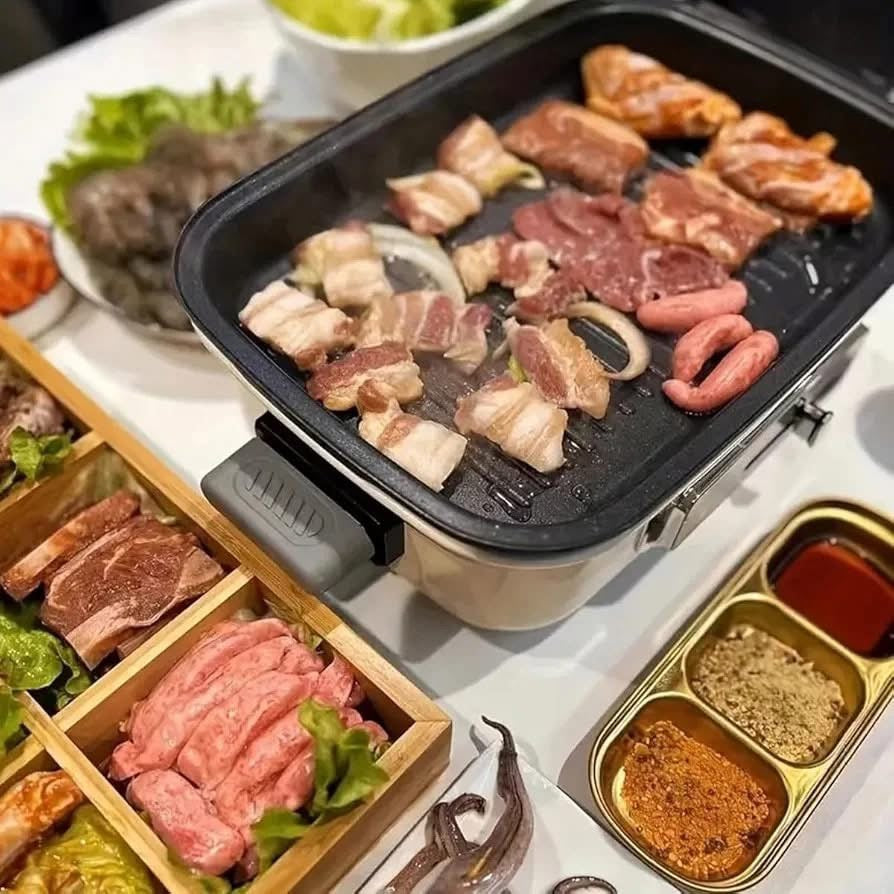 3 Portions Gold Stainless Steel Tray