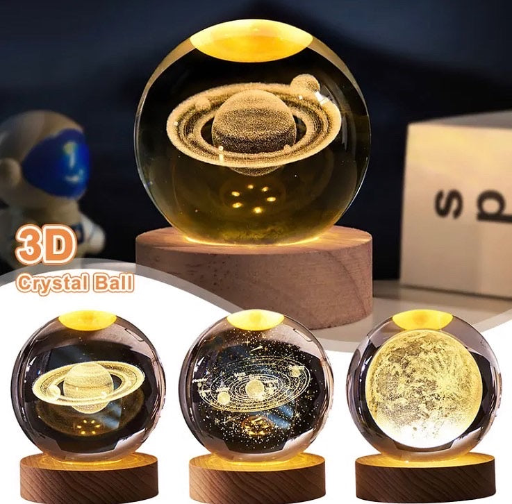 LED Night Light Milky Way Galaxy Solar System Crystal Ball