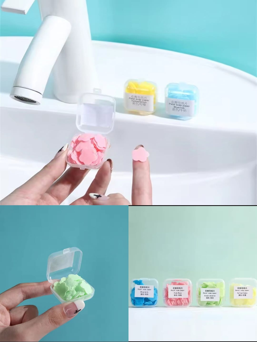 Portable 50pcs Hand Washing Soap Paper Box (Pack of 3)