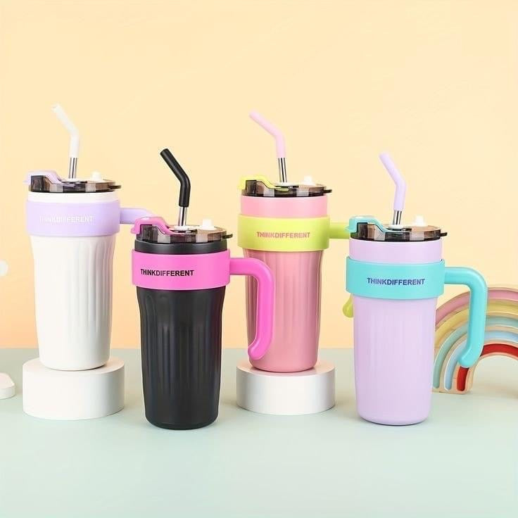 27oz Stainless Steel Coffee Mug with Straw