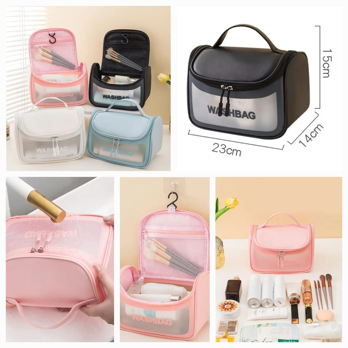 Waterproof Travel Cosmetics Washbag Makeup Organizer Bag