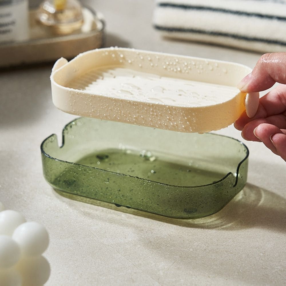 Double Layer Water Draining Soap Holder