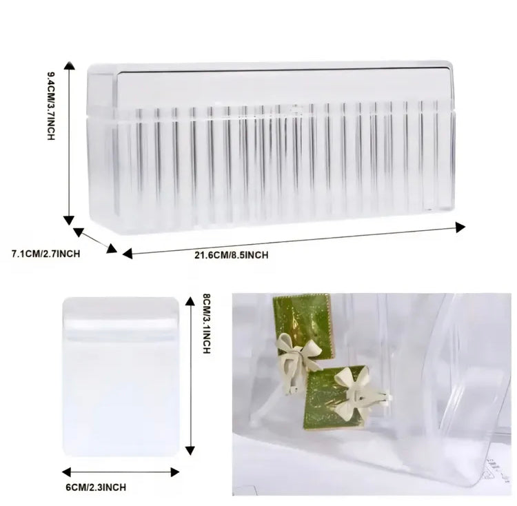 Clear Jewellery Organizer with 20 Reusable Ziplock Bags