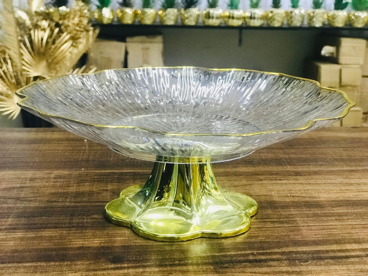Luxury Acrylic Multipurpose Fruits Snack Display Stand Bowl