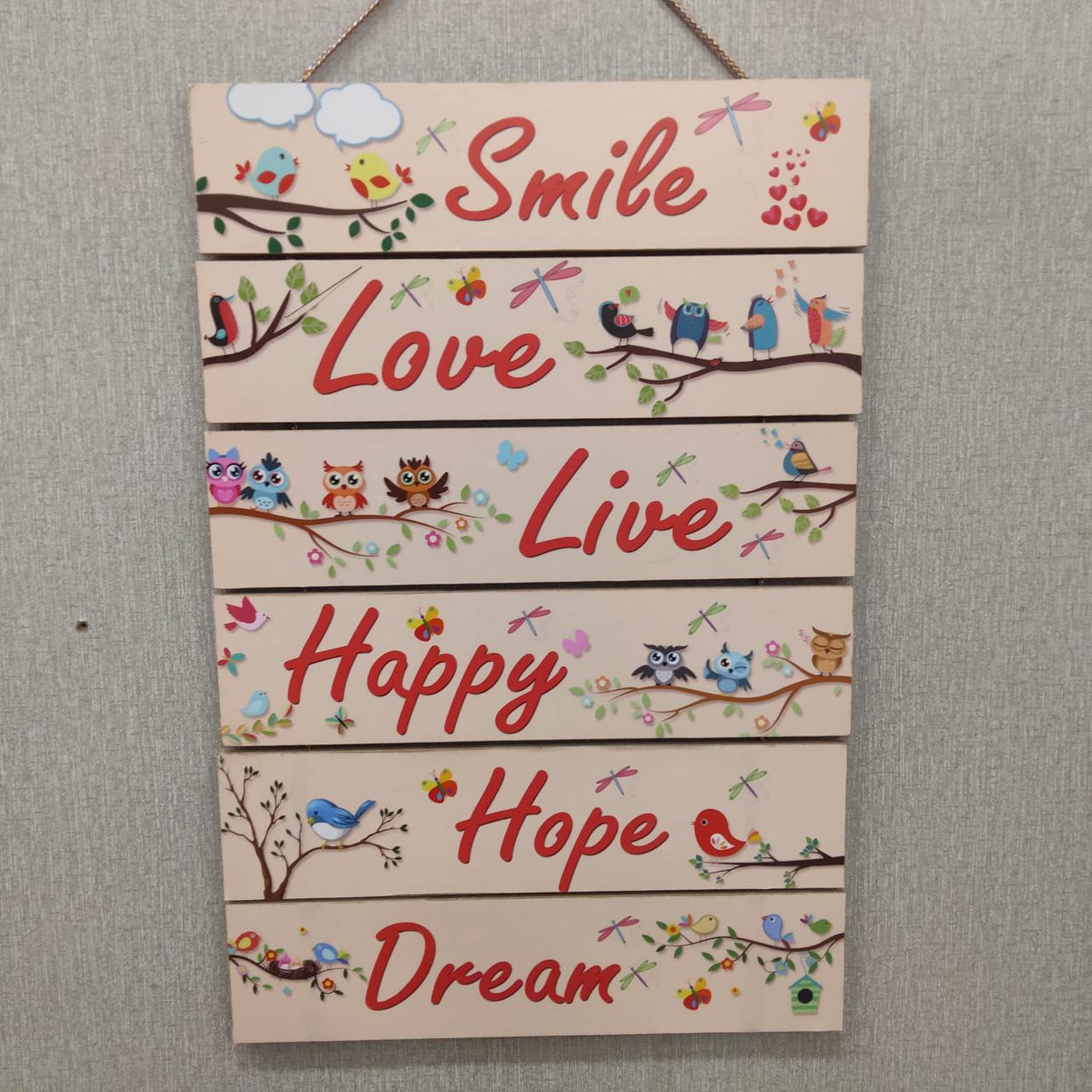 Six Steps Wooden Quotation Wall Hanging for Home Decor