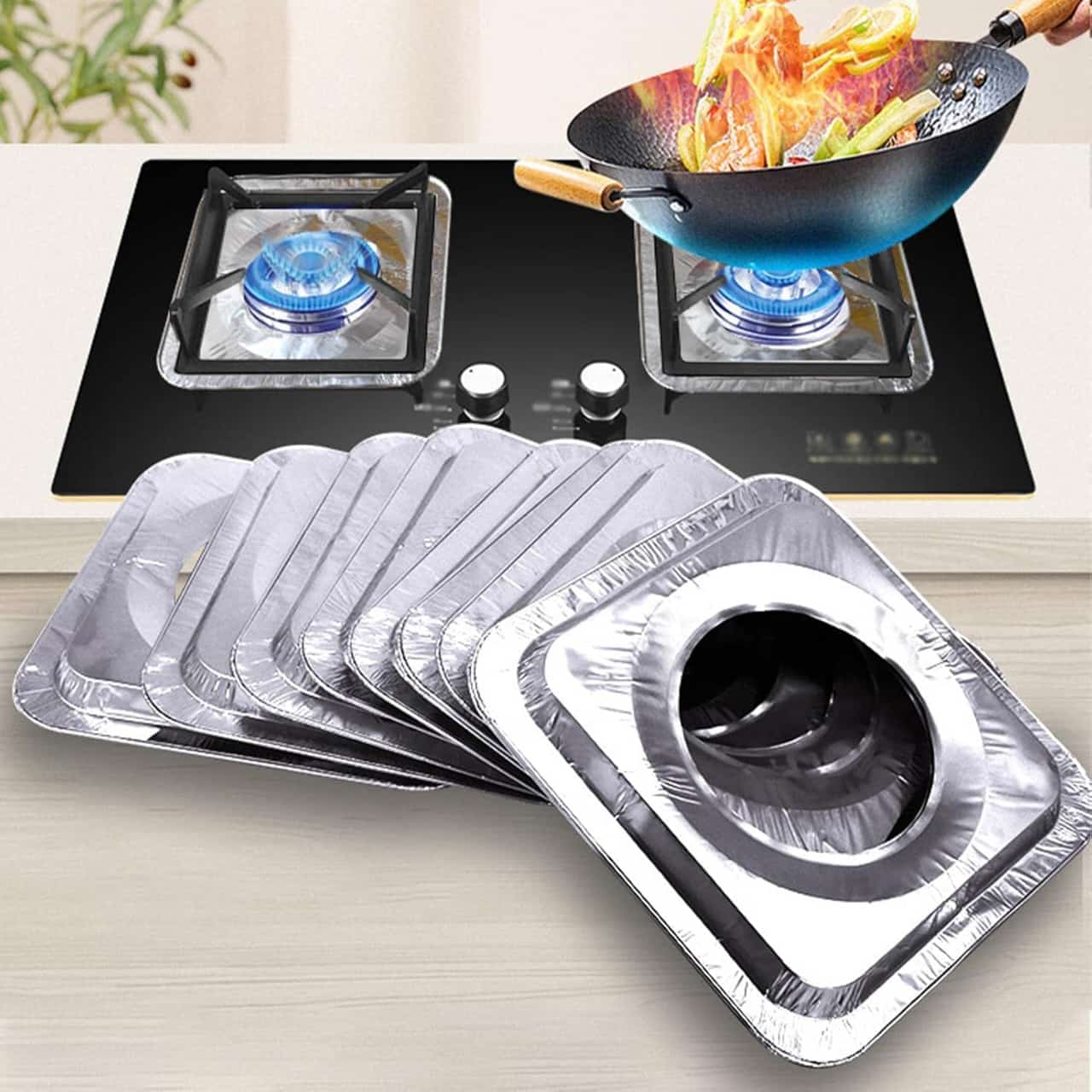 Aluminium Stove Burner Cover 10 pcs Set (20.5/10.11cm)