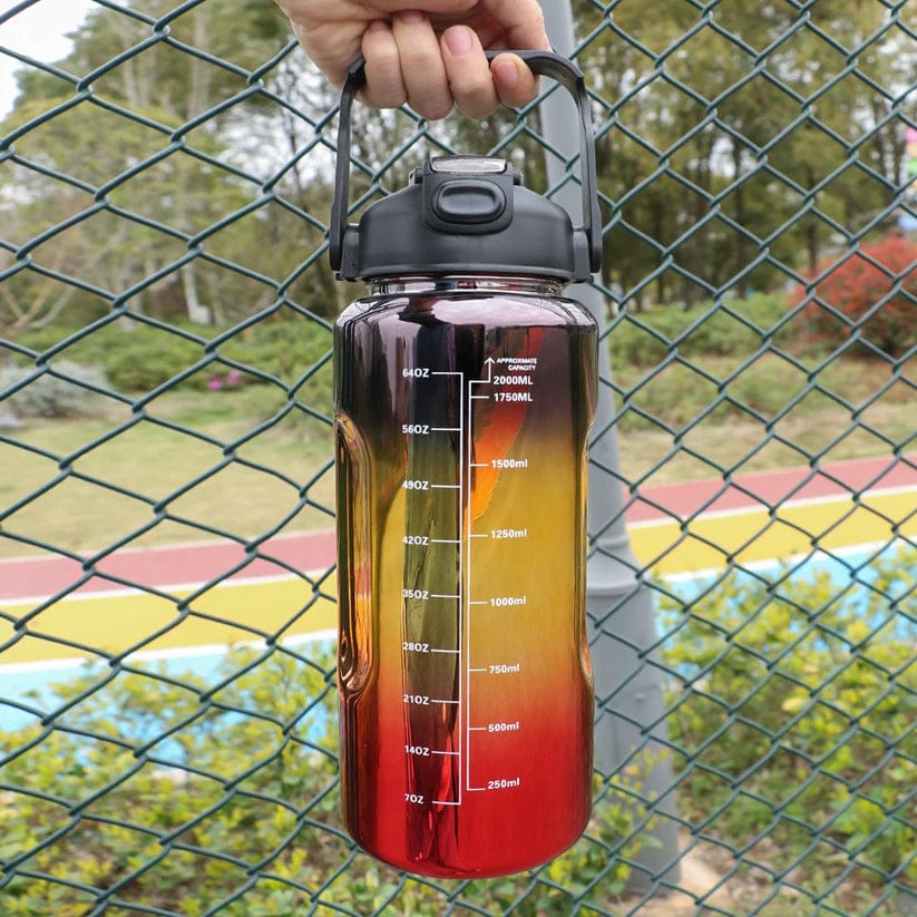 3 Pcs Leakproof Metallic Design Motivational Bottles Set