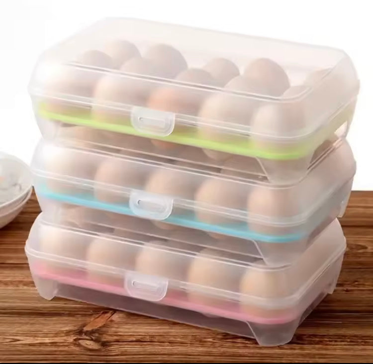 15 Pcs Egg Storage Box Tray with Lid