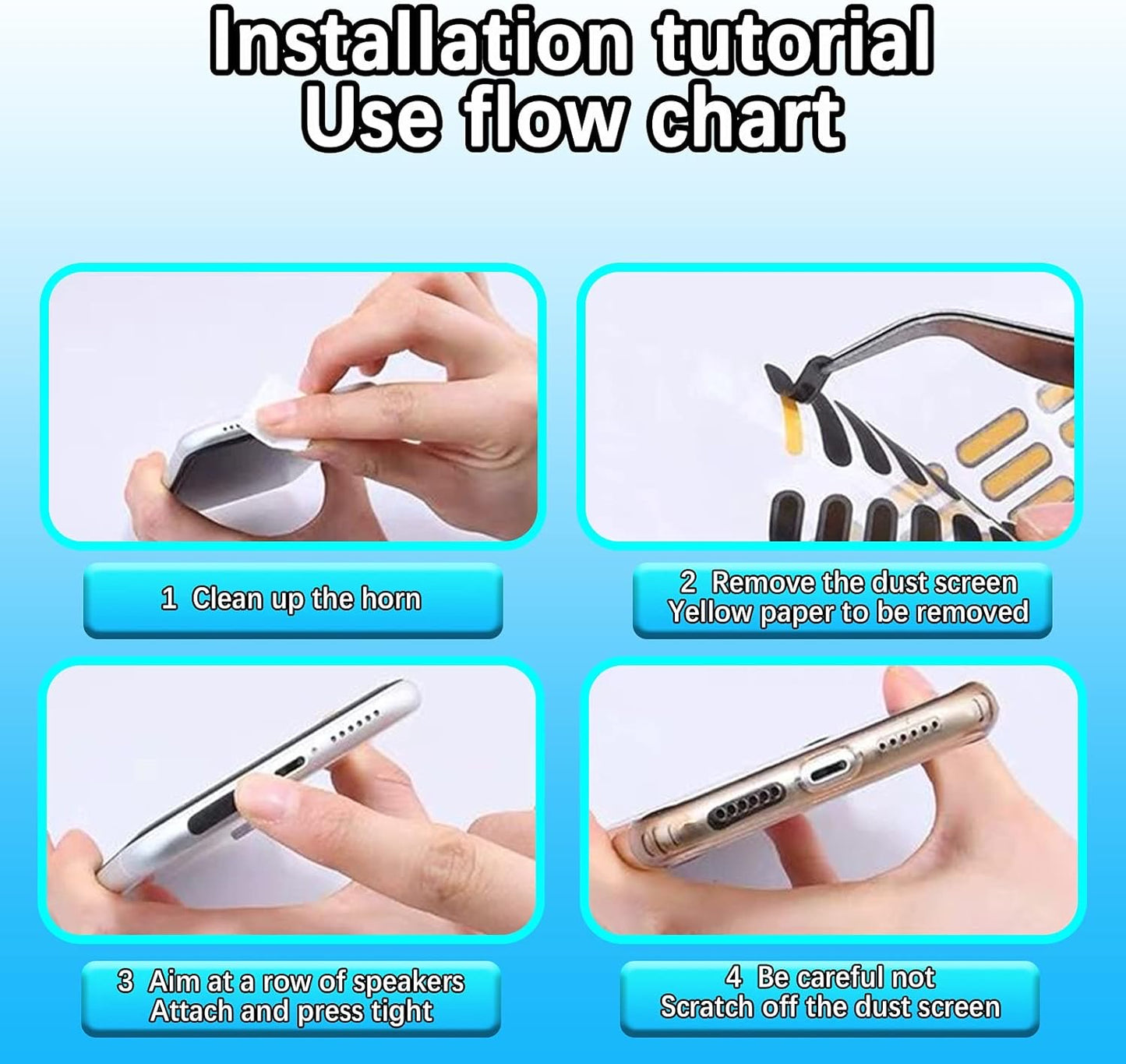 10 Pcs Mobile Phone Speaker Anti-dust Mesh Stickers