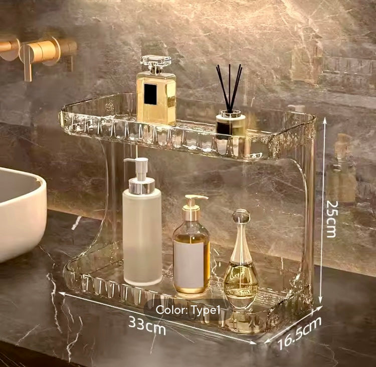 Luxury Double Layer Multipurpose Perfumes Skincare Rack
