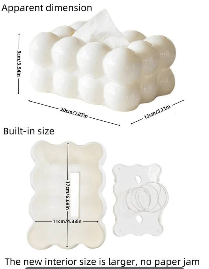 Bow Design Cloud Shape Tissue Box