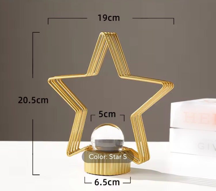 Star Metal Ornament for Home Decoration