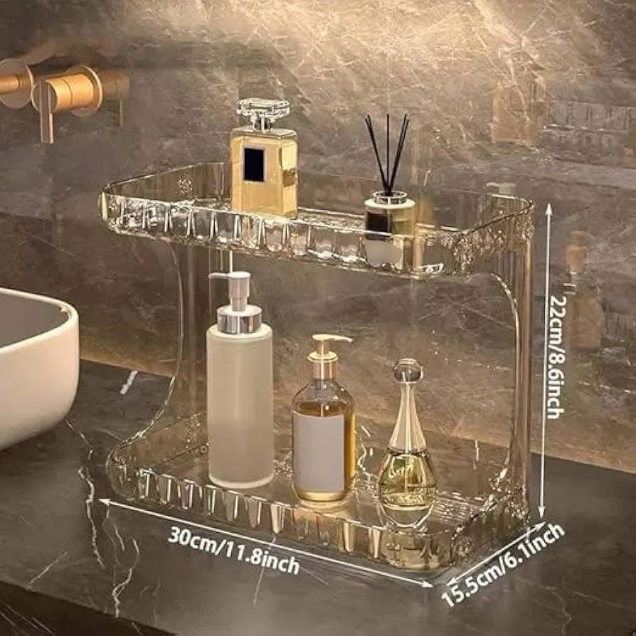 Double Layer Acrylic Vanity Cosmetics Perfume Organizer