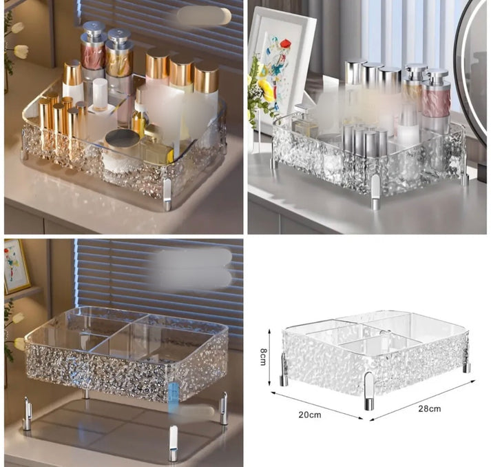 Acrylic Cosmetics Makeup Organizer Tray