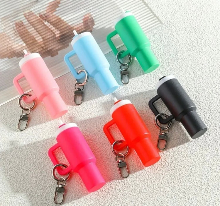 Mini Tumbler Lip Balm Holder Keychain